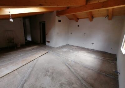 zona giorno open space mansarda progettazione ristrutturazione Perugia
